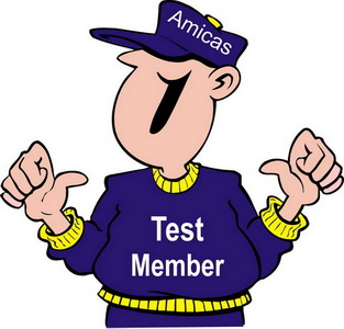 Amicas Online Club-Organisationen "Test-Mitgliedschaft" (Test-Member)